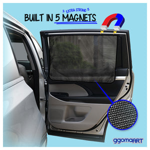 Magnetic Car Window Shade Shade - Black Mesh