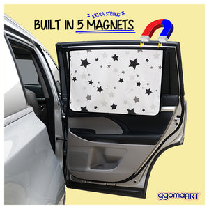 Magnetic Car Window Shade Shade - Black Star