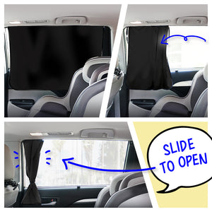 Magnetic Car Window Shade Shade - Solid Black Cloth