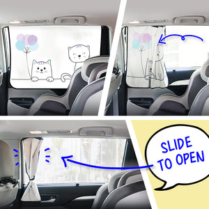 Magnetic Car Window Shade Shade - Cat