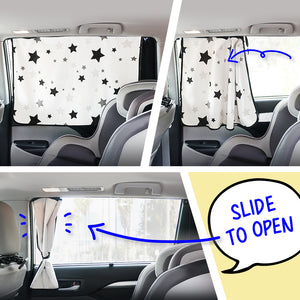 Magnetic Car Window Shade Shade - Black Star