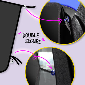 Magnetic Car Window Shade Shade - Solid Black Cloth