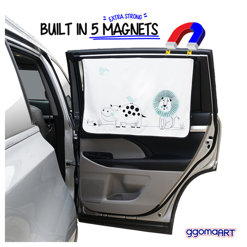 Magnetic Car Window Shade Shade - Lion