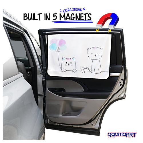 Magnetic Car Window Shade Shade - Cat